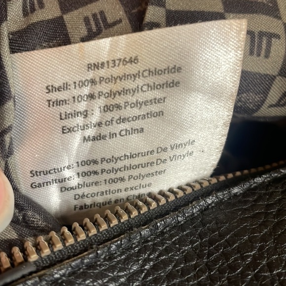 London Fog Collection Black Faux Leather Purse - Picture 8 of 10